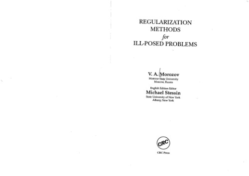 Обложка книги Regularization Methods For Ill-Posed Problems