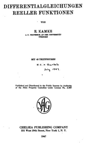 Обложка книги Differentialgleichungen reeller Funktionen, (Mathematik und ihre Anwendungen in Monographien und Lehrbüchern)