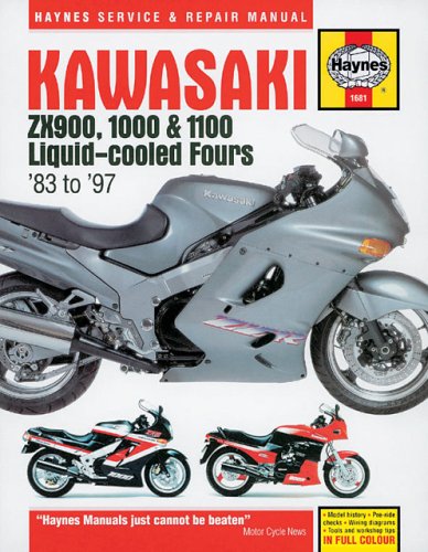 Обложка книги Haynes Kawasaki Zx900, 1000 &amp; 1100 Liquid-Cooled Fours 1983-97 (Haynes Motorcycle Repair Manuals)