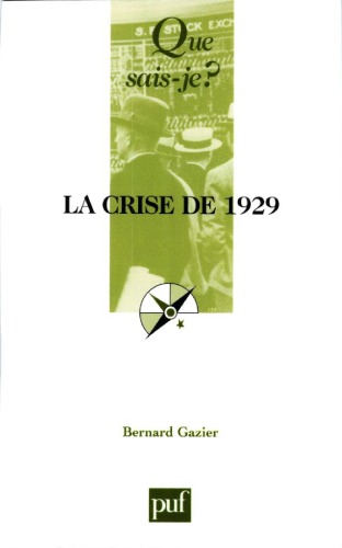 Обложка книги La crise de 1929