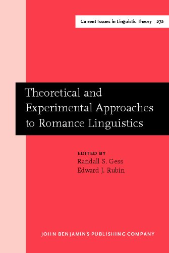Обложка книги Theoretical And Experimental Approaches to Romance Linguistics: Selected Papers from the 34th Linguistic Symposium on Romance Languages (LSRL), Salt Lake ... 2004 (Current Issues in Linguistics Theory)