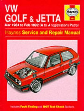Обложка книги Volkswagen Golf and Jetta ('84 to '92 A to J Registration Petrol) Service and Repair Manual (Haynes Manuals)