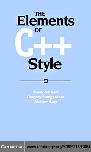 Обложка книги Elements of C++ Style