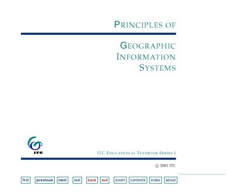 Обложка книги Principles of Geographic Information Systems