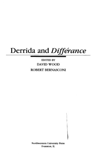 Обложка книги Derrida and Differance (SPEP)