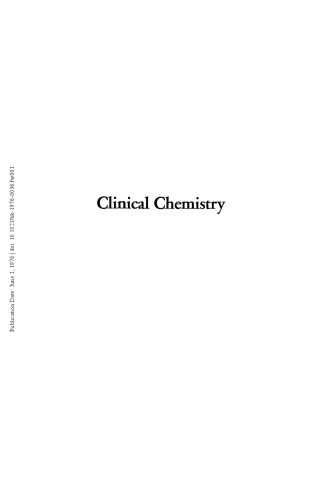 Обложка книги Clinical Chemistry (ACS symposium series ; 36)