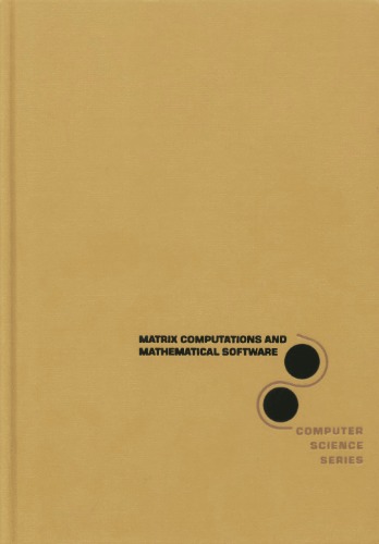 Обложка книги Matrix Computations and Mathematical Software (McGraw-Hill Computer Science Series)