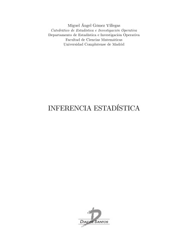Обложка книги Inferencia Estadística