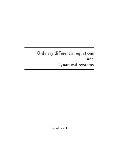 Обложка книги Ordinary differential equations