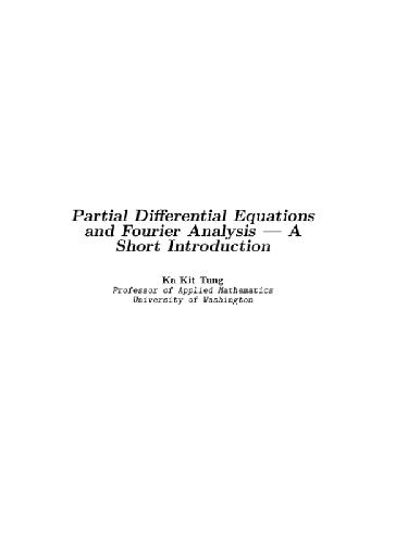 Обложка книги Partial differential equations and Fourier analysis, introduction