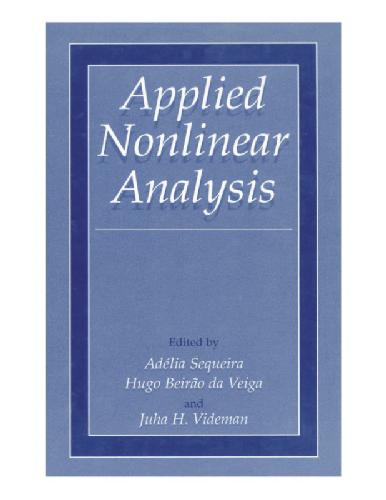 Обложка книги Applied nonlinear analysis