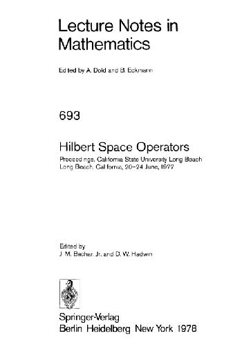 Обложка книги Hilbert Space Operators