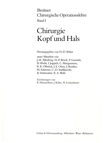 Обложка книги Breitner. Chirurgische Operationslehre. Band 1. Chirurgie Kopf und Hals