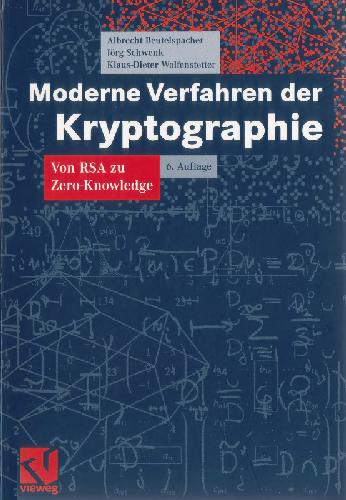 Обложка книги Moderne Verfahren der Kryptographie. Von RSA zu Zero-Knowledge