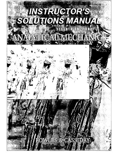 Обложка книги Instructor's Solutions Manual Analytical Mechanics - Seventh Edition
