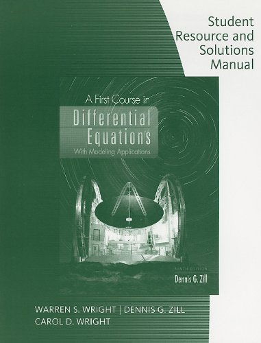 Обложка книги Student Resource with Solutions Manual for Zill's A First Course in Differential Equations, 9th edition