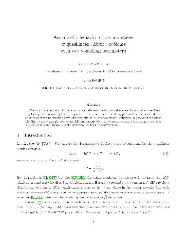 Обложка книги Asymptotic behavior of ground states of quasilinear elliptic problems with two vanishing parameters