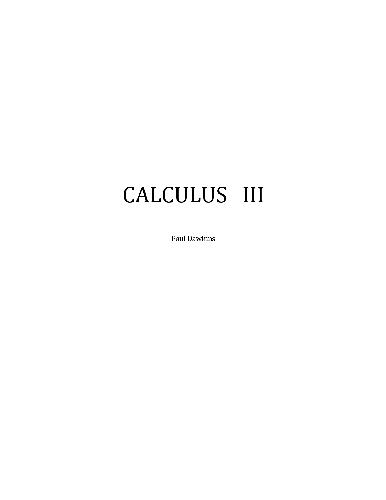 Обложка книги Calculus III