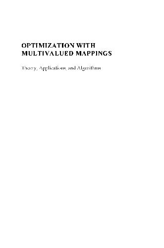 Обложка книги Optimization with Multivalued Mappings: Theory, Applications and Algorithms