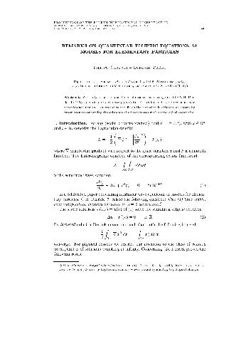 Обложка книги Remarks on quasilinear elliptic equations as models for elementary particles