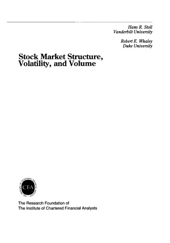 Обложка книги Stock Market Structure, Volatility, and Volume