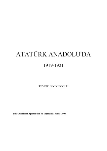 Обложка книги Atatürk Anadolu'da
