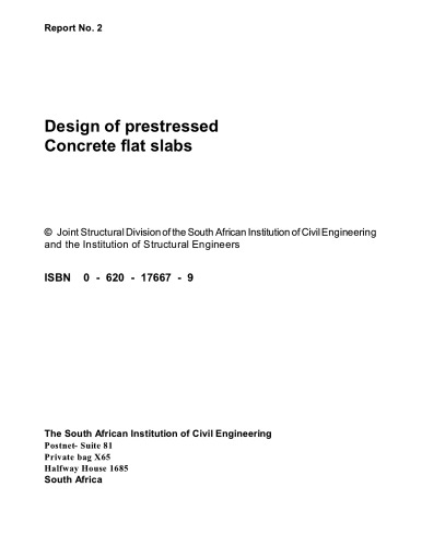 Обложка книги Design of prestressed concrete flat slabs.