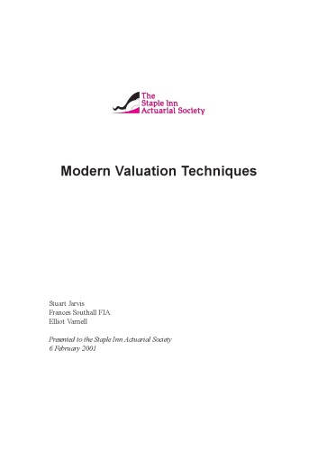 Обложка книги Modern Valuation Tecniques