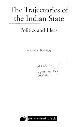 Обложка книги Trajectories of the Indian State: Politics and Ideas