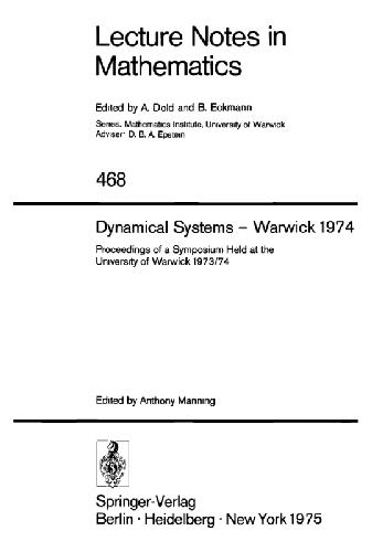 Обложка книги Dynamical Systems - Warwick 1974