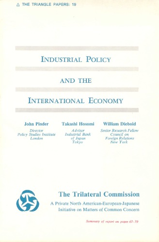 Обложка книги Industrial Policy and the International Economy