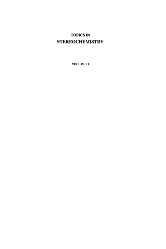 Обложка книги Topics in Stereochemistry, Volume 11