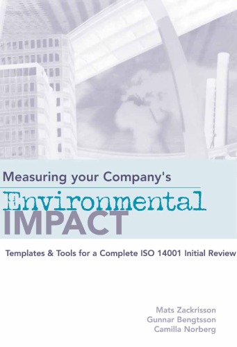 Обложка книги Measuring Your Company's Environmental Impact: Templates &amp; Tools for a Complete ISO 14001 Initial Review