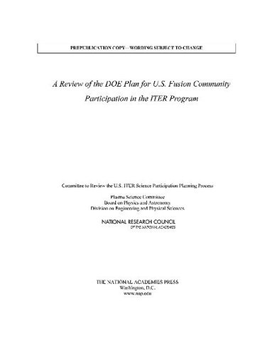 Обложка книги A Review of the DOE Plan for U.S. Fusion Community Participation in the ITER Program