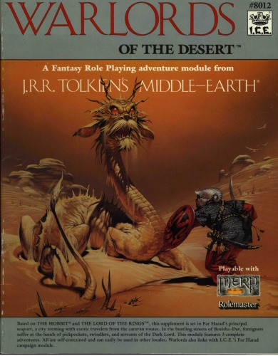 Обложка книги Warlords of the Desert (Middle Earth Role Playing MERP, No. 8012)