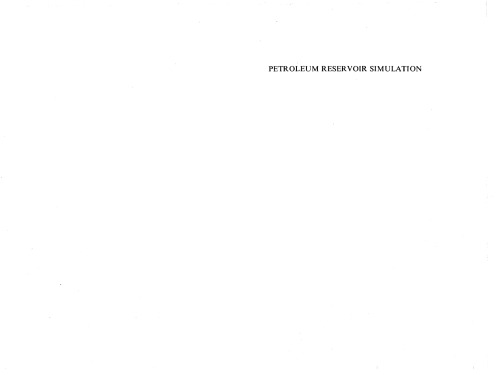 Обложка книги Petroleum Reservoir Simulation