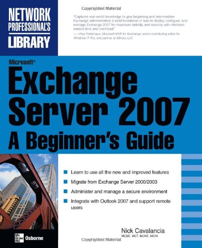 Обложка книги Microsoft Exchange Server 2007: A Beginner's Guide (Network Professional's Library)