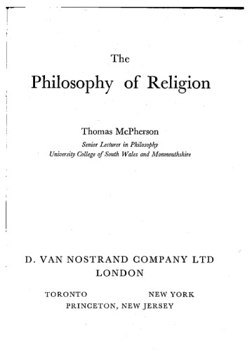 Обложка книги The Philosophy of Religion