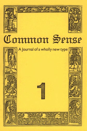 Обложка книги Common Sense: Journal of the Edinburgh Conference of Socialist Economists vol 1