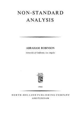 Обложка книги Non-Standard Analysis (Studies in Logic and the Foundations of Mathematics, 42)