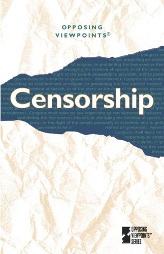 Обложка книги Censorship: opposing viewpoints