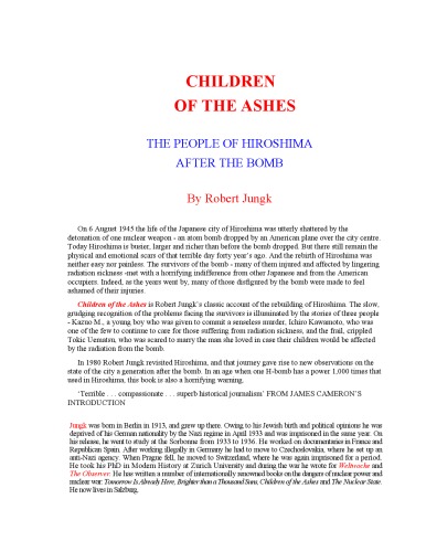 Обложка книги Children of the Ashes: The People of Hiroshima After the Bomb