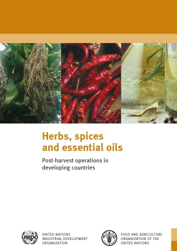 Обложка книги Herbs, Spices and Essential Oils: Post-Harvest Operations in Developing Countries
