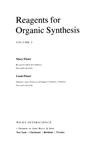 Обложка книги Volume 2, Fiesers' Reagents for Organic Synthesis