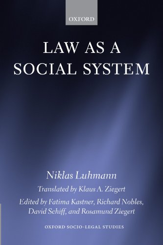 Обложка книги Law as a Social System (Oxford Socio-Legal Studies)