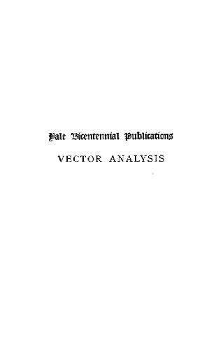 Обложка книги Vector analysis