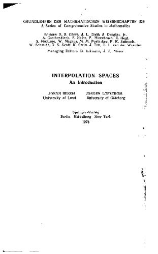 Обложка книги Интерполяционные пространства. Введение