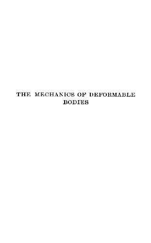 Обложка книги Mechanics of Deformable Bodies: Being Volume II of ''Introduction to Theoretical Physics''