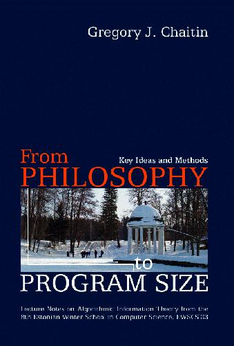 Обложка книги From philosophy to program size