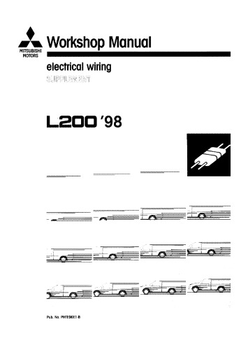 Обложка книги Mitsubishi L200. Workshop Manual electronical wiring supplement.